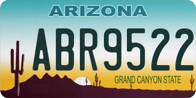 AZ license plate ABR9522
