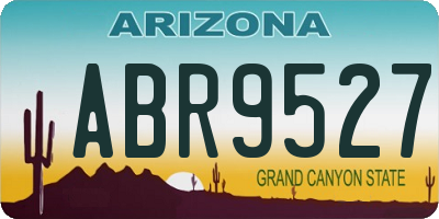 AZ license plate ABR9527