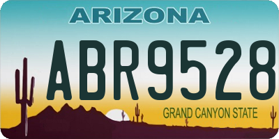 AZ license plate ABR9528