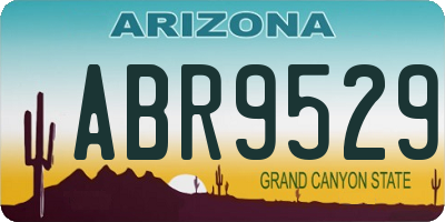 AZ license plate ABR9529