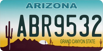 AZ license plate ABR9532