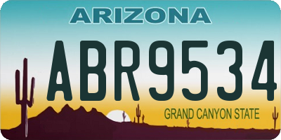 AZ license plate ABR9534