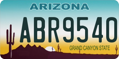 AZ license plate ABR9540