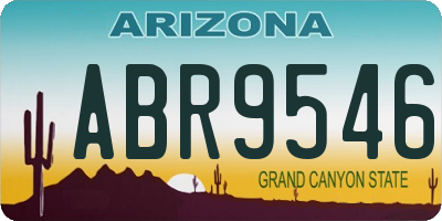AZ license plate ABR9546