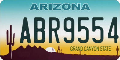 AZ license plate ABR9554
