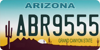 AZ license plate ABR9555