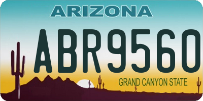 AZ license plate ABR9560