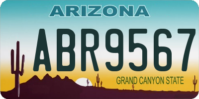 AZ license plate ABR9567