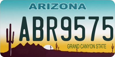 AZ license plate ABR9575