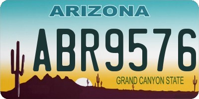 AZ license plate ABR9576