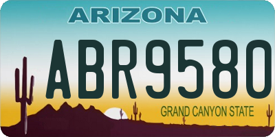 AZ license plate ABR9580