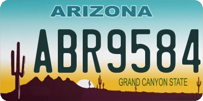 AZ license plate ABR9584