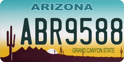 AZ license plate ABR9588