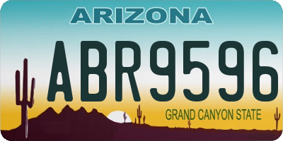 AZ license plate ABR9596