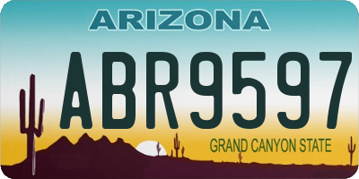 AZ license plate ABR9597