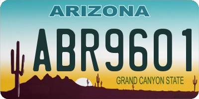AZ license plate ABR9601