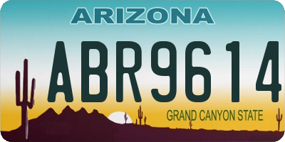 AZ license plate ABR9614