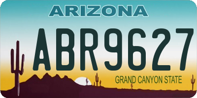 AZ license plate ABR9627