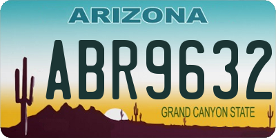 AZ license plate ABR9632