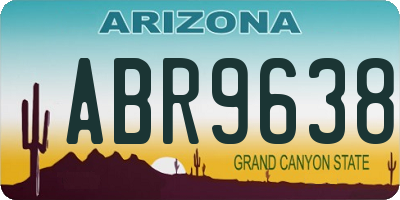 AZ license plate ABR9638