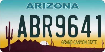 AZ license plate ABR9641