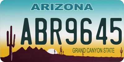 AZ license plate ABR9645