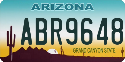 AZ license plate ABR9648