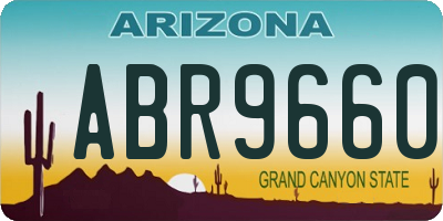 AZ license plate ABR9660