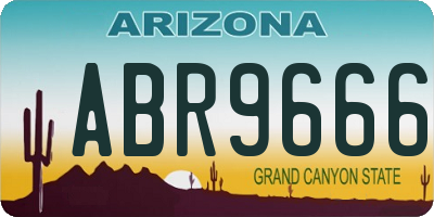 AZ license plate ABR9666