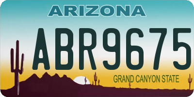 AZ license plate ABR9675