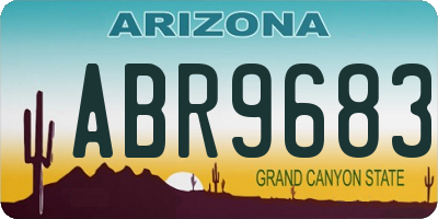 AZ license plate ABR9683