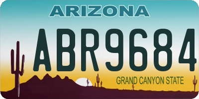 AZ license plate ABR9684