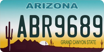 AZ license plate ABR9689