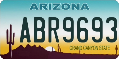 AZ license plate ABR9693