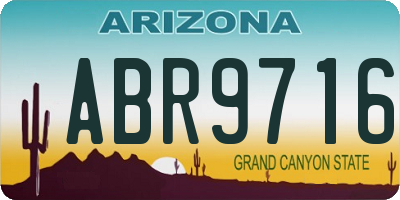 AZ license plate ABR9716