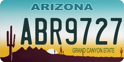 AZ license plate ABR9727