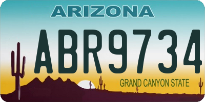 AZ license plate ABR9734