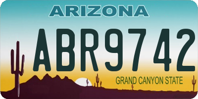 AZ license plate ABR9742