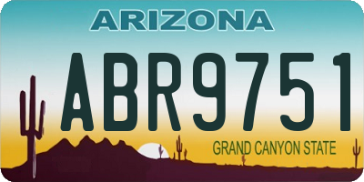 AZ license plate ABR9751