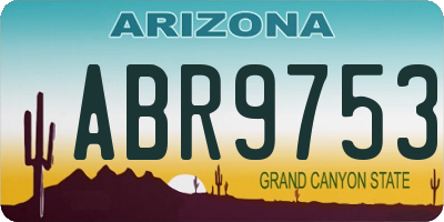 AZ license plate ABR9753