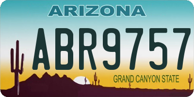 AZ license plate ABR9757