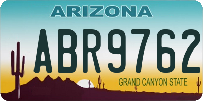 AZ license plate ABR9762