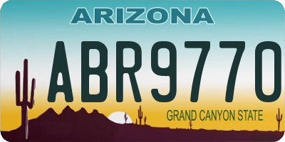 AZ license plate ABR9770