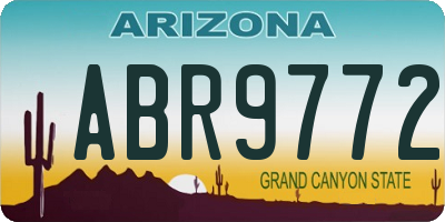 AZ license plate ABR9772