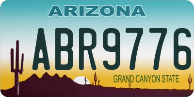AZ license plate ABR9776