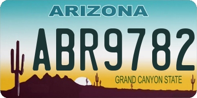 AZ license plate ABR9782