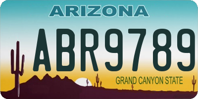 AZ license plate ABR9789