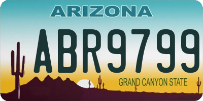 AZ license plate ABR9799