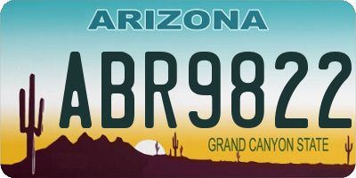 AZ license plate ABR9822