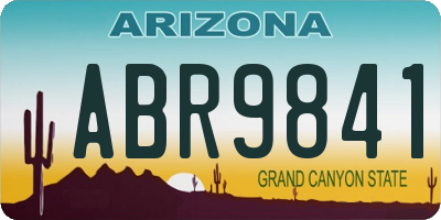 AZ license plate ABR9841
